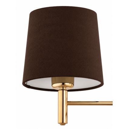 Brilagi - Lustre de haste MONTE 5xE27/60W/230V castanho/dourado