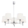 Brilagi - Lustre de haste MONTE 5xE27/60W/230V creme/cromado brilhante