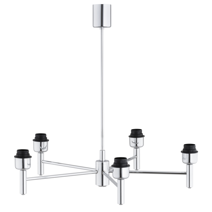 Brilagi - Lustre de haste MONTE 5xE27/60W/230V creme/cromado brilhante