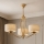 Brilagi - Lustre de haste SAPHIRE 3xE27/15W/230V diâmetro 66 cm creme/dourado/pátina