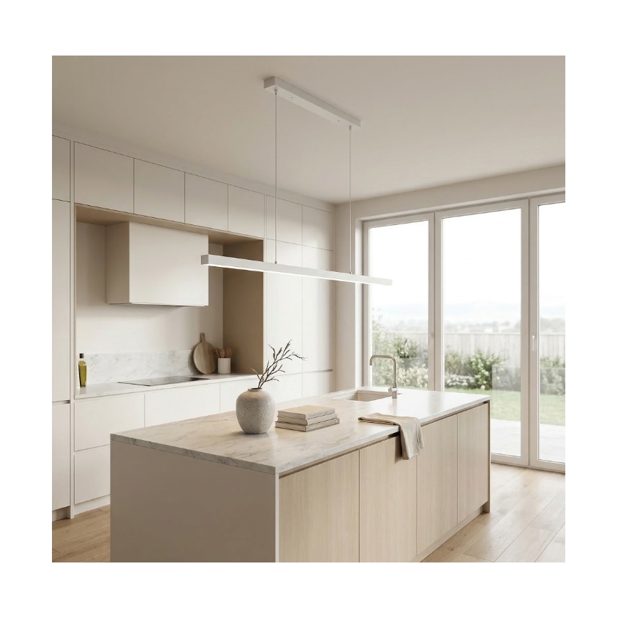 Brilagi - Lustre de LED suspenso por cabo AXIS LED/30W/230V 120 cm branco