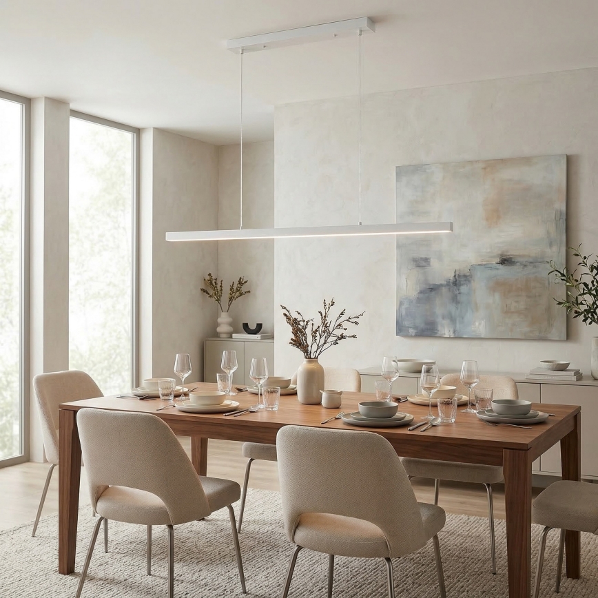 Brilagi - Lustre de LED suspenso por cabo AXIS LED/30W/230V 120 cm branco