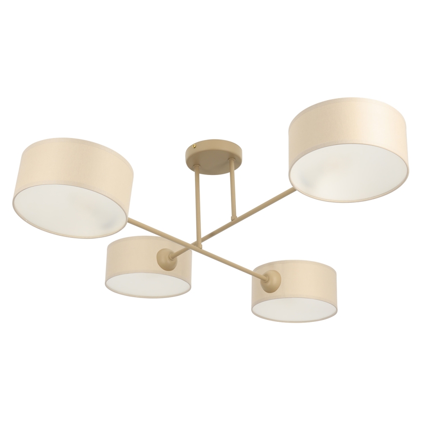 Brilagi - Lustre de montagem em superfície VIRGO 4xE14/40W/230V creme/dourado