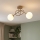 Brilagi - Lustre de montagem superficial MILO ECRU 2xE27/60W/230V bege/dourado