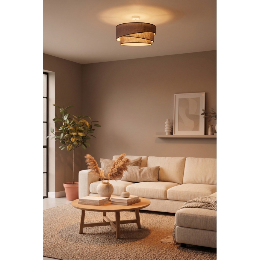 Brilagi - Lustre de sobrepor ARROW 1xE27/60W/230V Ø 45 cm castanho