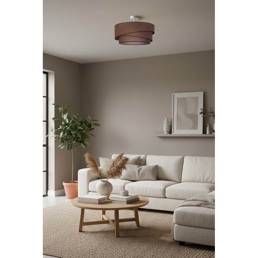 Brilagi - Lustre de sobrepor ARROW 1xE27/60W/230V Ø 45 cm castanho