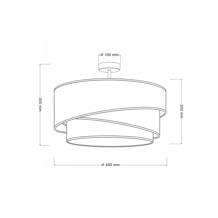 Brilagi - Lustre de sobrepor ARROW 1xE27/60W/230V Ø 45 cm castanho