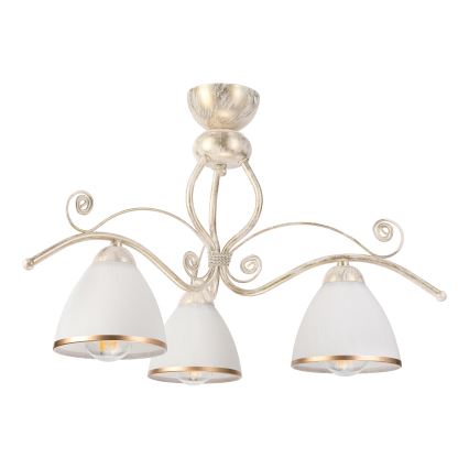 Brilagi - Lustre de Sobrepor LED ANTICO 3xE27/60W/230V pátina branca