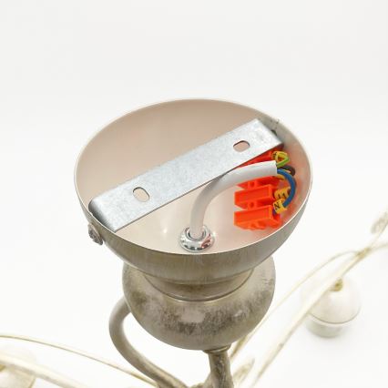 Brilagi - Lustre de Sobrepor LED ANTICO 3xE27/60W/230V pátina branca
