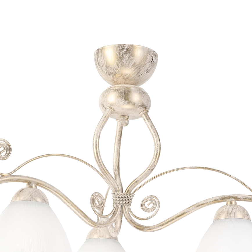 Brilagi - Lustre de Sobrepor LED ANTICO 3xE27/60W/230V pátina branca