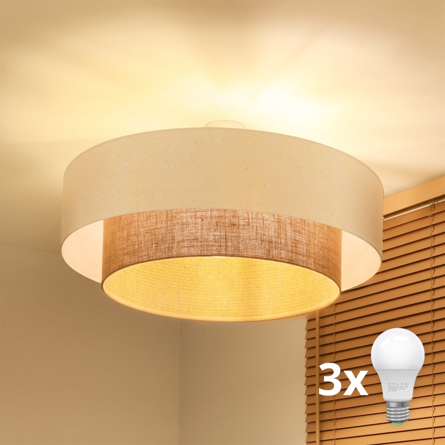 Brilagi - Lustre de Sobrepor LED Estilo Boho 3xE27/15W/230V Ø 80 cm