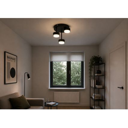 Brilagi - LED RGB+CCT Lustre de tecto de sobrepor dimerizável MONO 3xGX53/14W/230V 2700-6500K Wi-Fi Tuya preto