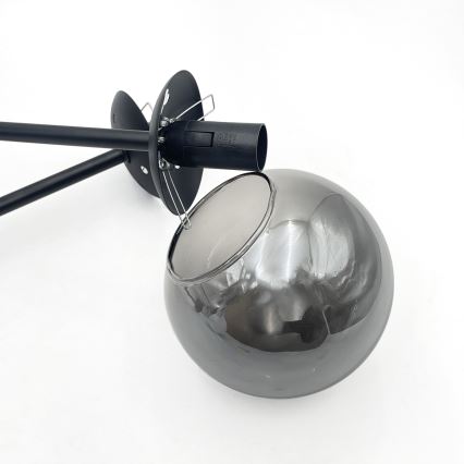 Brilagi - Lustre de sobrepor MALIVA 4xE14/15W/230V preto/fumado