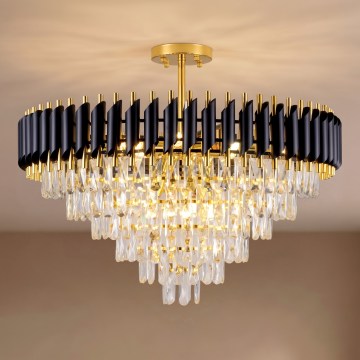 BRILAGI - Lustre de tecto aplicado ECLIPSE 12xE14/10W/230V Ø78 cm dourado/preto