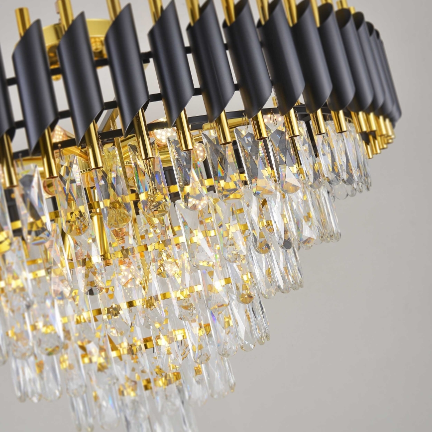 BRILAGI - Lustre de tecto aplicado ECLIPSE 12xE14/10W/230V Ø78 cm dourado/preto