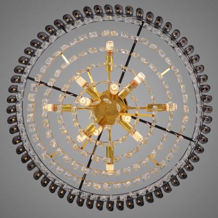 BRILAGI - Lustre de tecto aplicado ECLIPSE 12xE14/10W/230V Ø78 cm dourado/preto