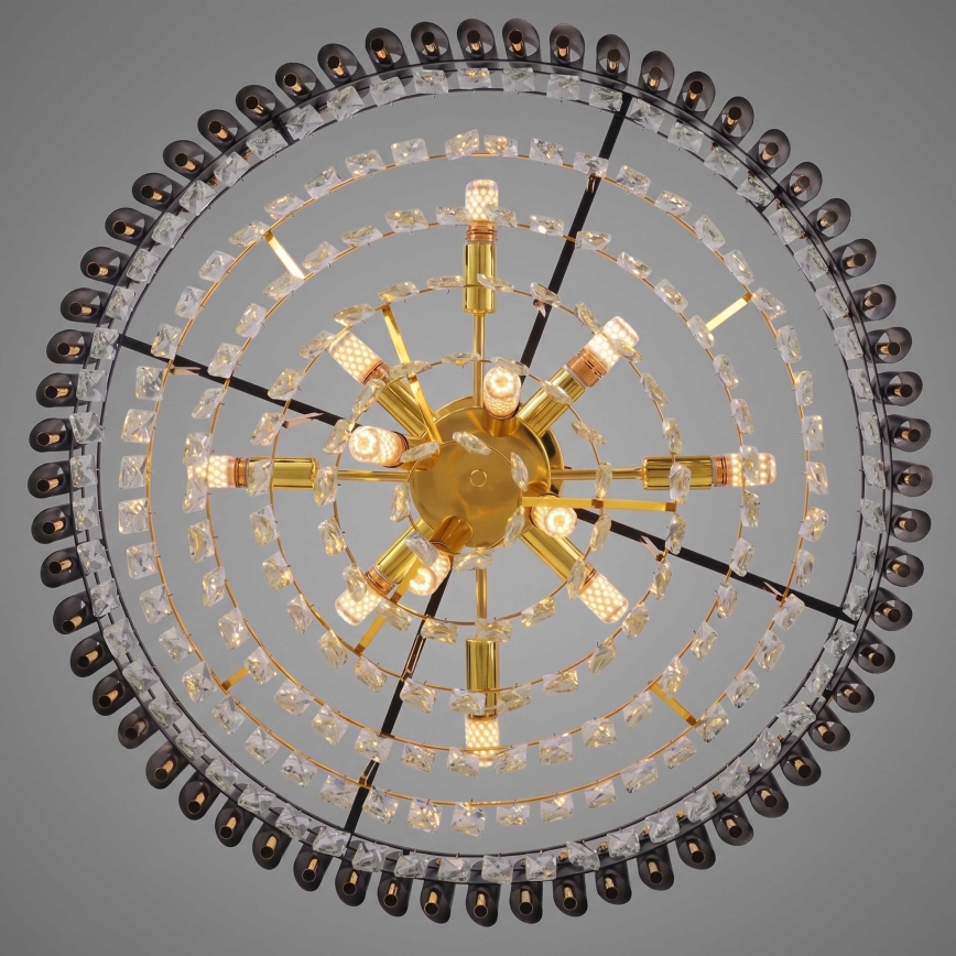 BRILAGI - Lustre de tecto aplicado ECLIPSE 12xE14/10W/230V Ø78 cm dourado/preto