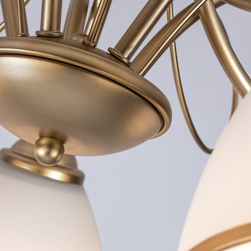 Brilagi - Lustre de tecto aplicado FRED 5xE27/60W/230V Ø 59 cm dourado