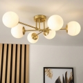 Brilagi - Lustre de tecto aplicado MALIVA 6xE14/15W/230V dourado/branco