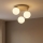 Brilagi - Lustre de tecto aplicado MILO ECRU 3xE27/60W/230V bege/dourado