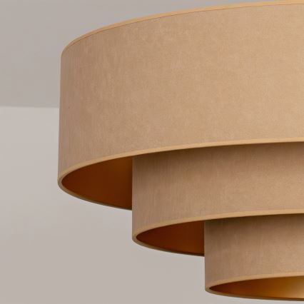 Brilagi - Lustre de tecto de montagem aparente LUNETA 3xE27/60W/230V diâmetro 80 cm bege/dourado