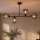 Brilagi - Lustre de tecto de montagem em superfície DIOR 4xE27/60W/230V preto/cinzento fumado