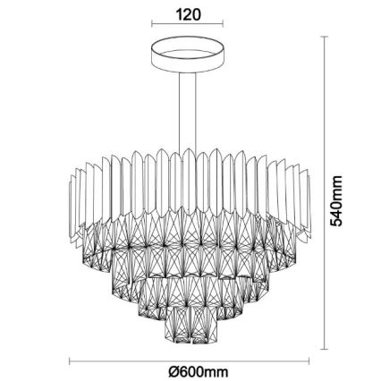 Brilagi - Lustre de tecto de montagem superficial CARLOS 9xE14/40W/230V Ø 60 cm