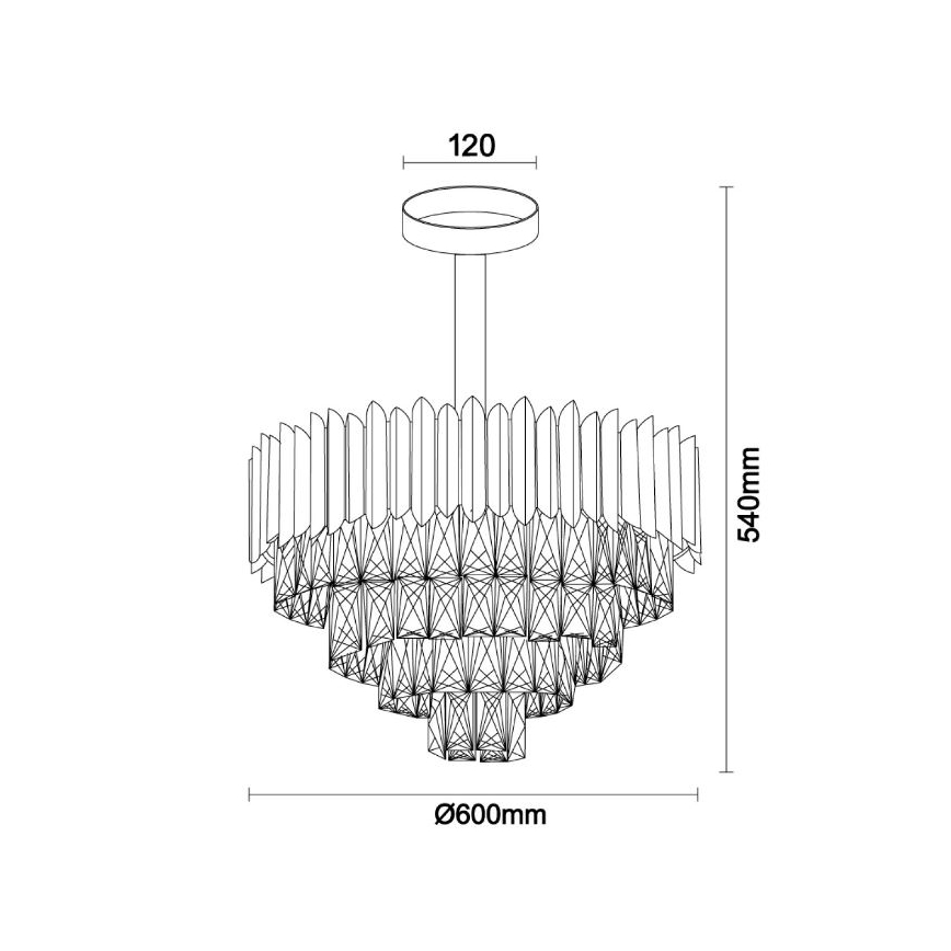 Brilagi - Lustre de tecto de montagem superficial CARLOS 9xE14/40W/230V Ø 60 cm