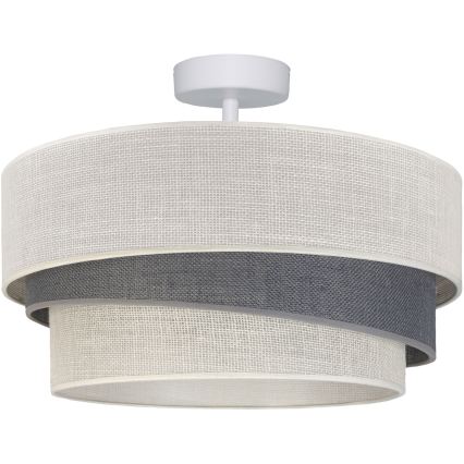 Brilagi - Lustre de tecto de montagem superficial TRIO 1xE27/60W/230V Ø 40 cm creme/cinza