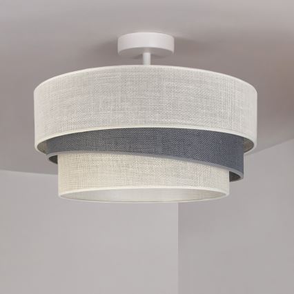 Brilagi - Lustre de tecto de montagem superficial TRIO 1xE27/60W/230V Ø 40 cm creme/cinza