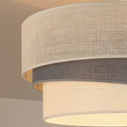 Brilagi - Lustre de tecto de montagem superficial TRIO 1xE27/60W/230V Ø 40 cm creme/cinza