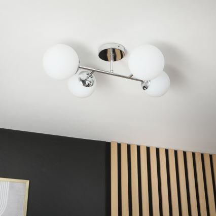 BRILAGI - Lustre de tecto de sobrepor MALONY 4xE14/20W/230V cromado brilhante