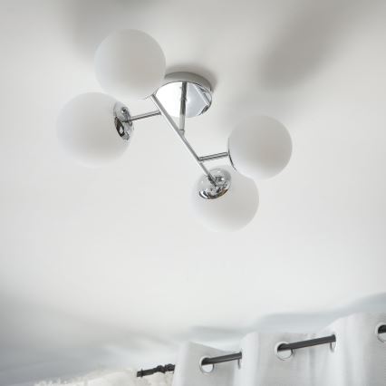 BRILAGI - Lustre de tecto de sobrepor MALONY 4xE14/20W/230V cromado brilhante