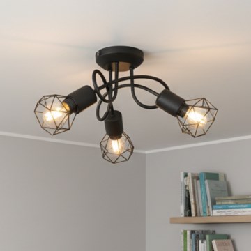 Brilagi - Lustre de tecto de superfície CAGE 3xE14/40W/230V