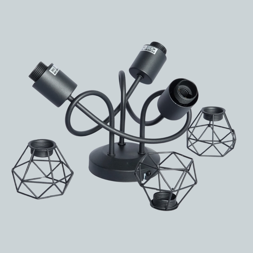 Brilagi - Lustre de tecto de superfície CAGE 3xE14/40W/230V