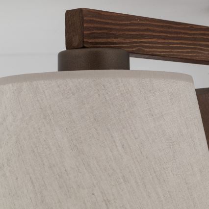 Brilagi - Lustre de tecto de superfície LATTE 3xE27/15W/230V pinho/branco