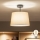 Brilagi - Lustre de tecto LED de superfície CERIA 1xE27/60W/230V Ø 30 cm preto/bege