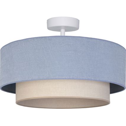 Brilagi - Lustre de Tecto LED Sobreposto BOHO ECO 1xE27/10W/230V Ø 40 cm azul/creme