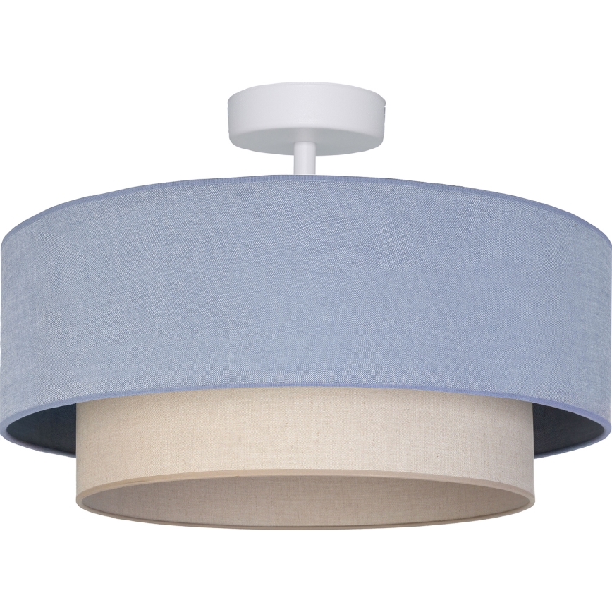 Brilagi - Lustre de Tecto LED Sobreposto BOHO ECO 1xE27/10W/230V Ø 40 cm azul/creme