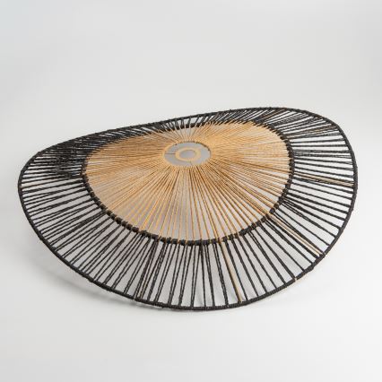 Brilagi - Lustre de Tecto LED Sobreposto CERIA BOHO 1xE27/40W/230V Ø 80 cm preto/castanho