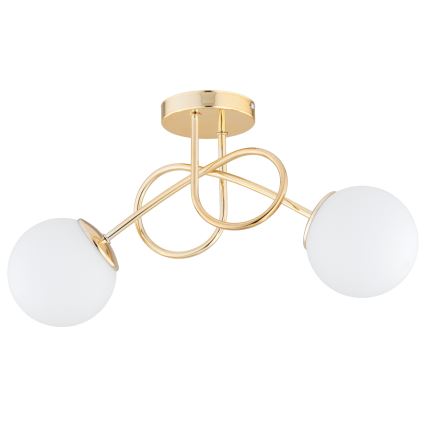 Brilagi - Lustre de tecto montado à superfície MILO 2xE27/60W/230V dourado
