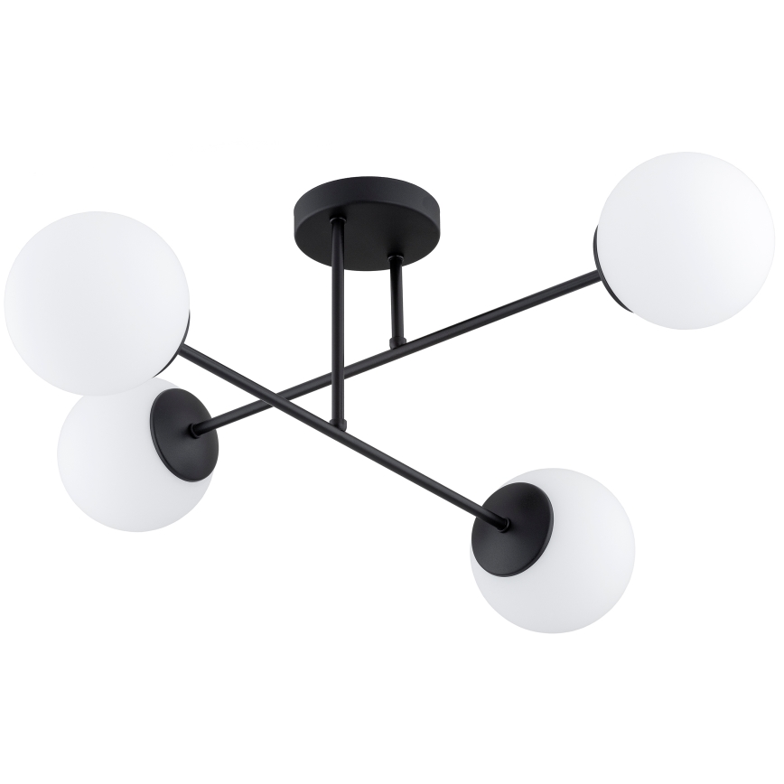 Brilagi - Lustre de tecto montado à superfície MILO 4xE27/60W/230V preto