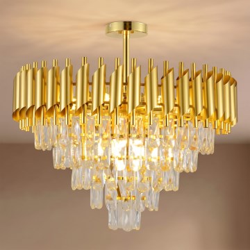 BRILAGI - Lustre de tecto sobreposto ECLIPSE 9xE14/10W/230V Ø 58 cm dourado