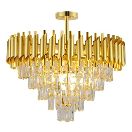 BRILAGI - Lustre de tecto sobreposto ECLIPSE 9xE14/10W/230V Ø 58 cm dourado