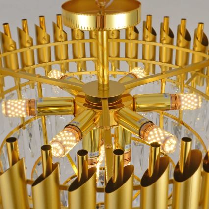 BRILAGI - Lustre de tecto sobreposto ECLIPSE 9xE14/10W/230V Ø 58 cm dourado