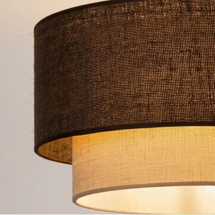 Brilagi - Lustre de Tecto Sobreposto LED BOHO ECO 1xE27/10W/230V Ø 40 cm castanho/creme