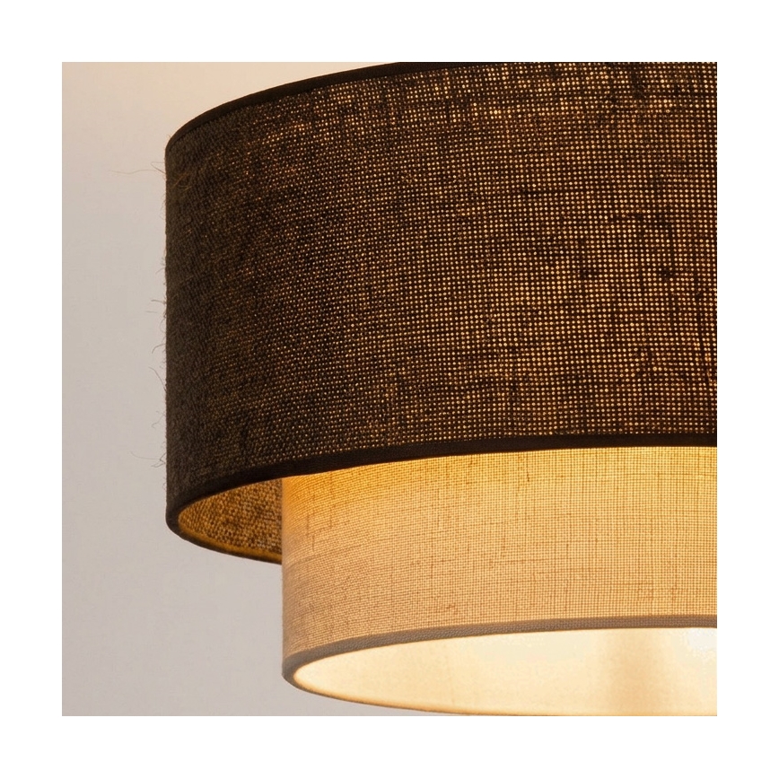 Brilagi - Lustre de Tecto Sobreposto LED BOHO ECO 1xE27/10W/230V Ø 40 cm castanho/creme