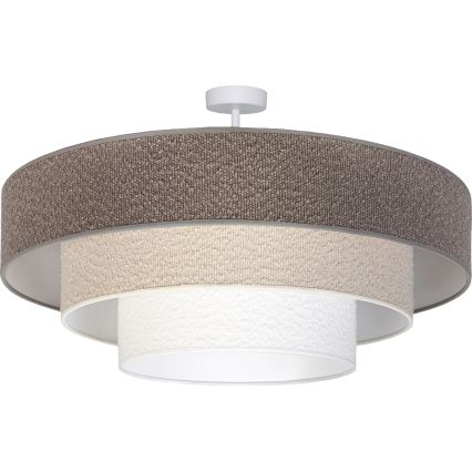 Brilagi - Lustre de tecto sobreposto LUNETA 3xE27/60W/230V Ø 80 cm cinzento/creme/branco