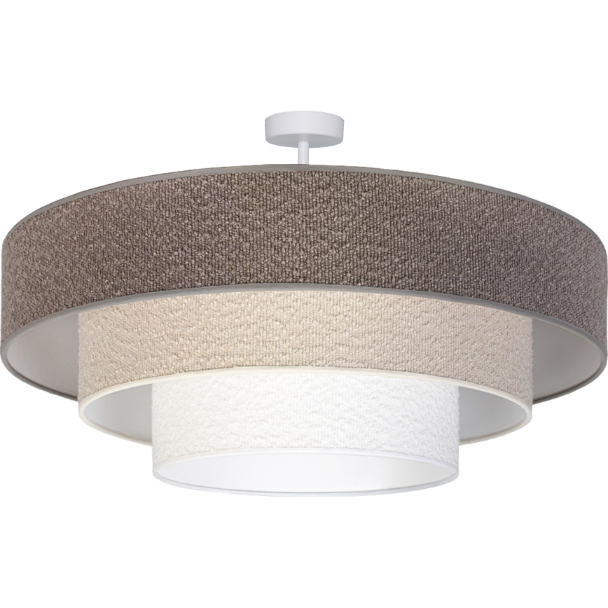 Brilagi - Lustre de tecto sobreposto LUNETA 3xE27/60W/230V Ø 80 cm cinzento/creme/branco