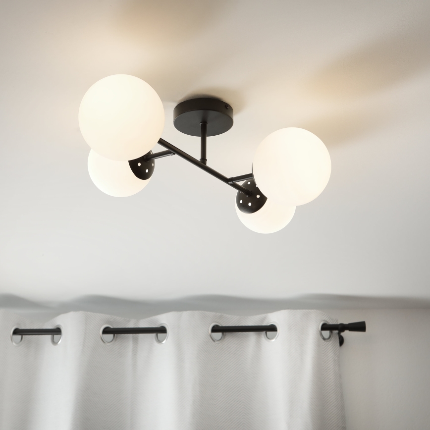 Brilagi - Lustre de tecto sobreposto MALONY 4xE14/20W/230V preto